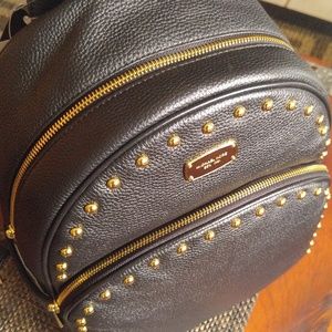 Michael Kors "Abbey" Studded Leather Backpack